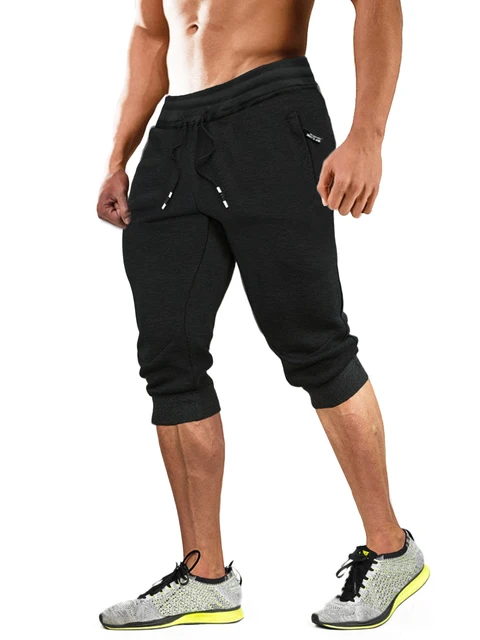 Alojamiento Pulido juego TACVASEN pantalones Capri 3/4 de algodón para hombre, ropa deportiva para  correr, para gimnasio, pantalones cortos informales por debajo de la  rodilla, pantalones de chándal cónicos|Pantalones cortos| - AliExpress