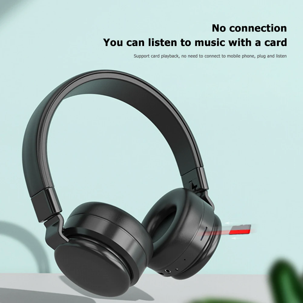 R10 Foldable Bluetooth Wireless Earphone 3 5mm Wired Over Ear Headset with Microphone for Music Audio Calling