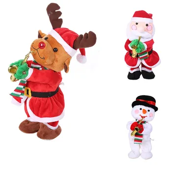 

Merry Christmas Ornaments Christmas Gift Singing Santa Claus Snowman Toy