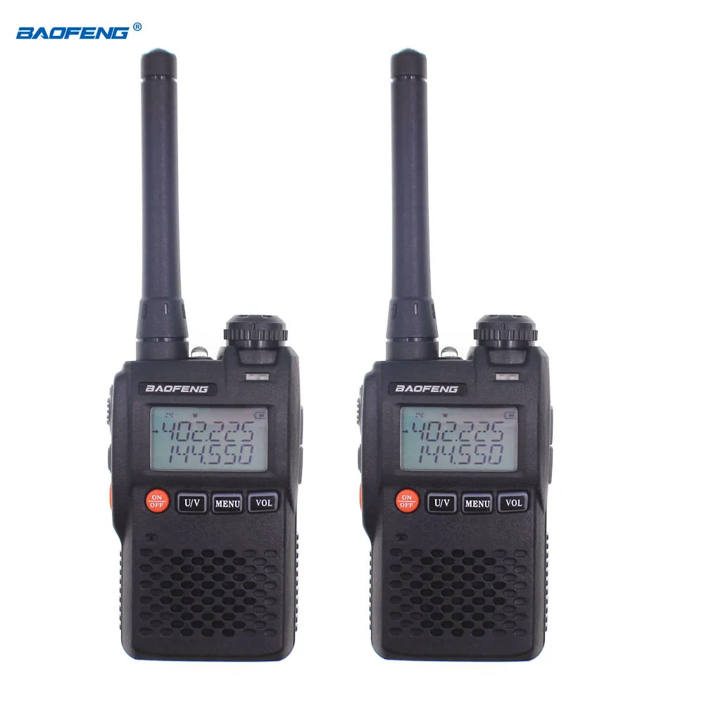 2PCS Baofeng UV-3R Walkie Talkie UHF VHF Mini UV 3R Portable CB Radio VOX Flashlight FM Transceiver Ham Amador UV3R | Мобильные