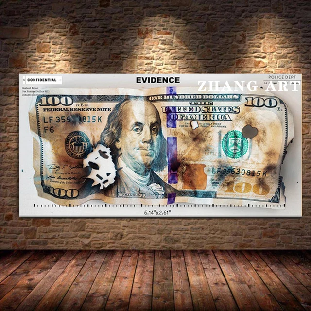 American Paper Ticket Dollar Poster Cool Style Picture Canvas Painting Print Cuadros Wall Art Modern Home Room Decor Frameless 5