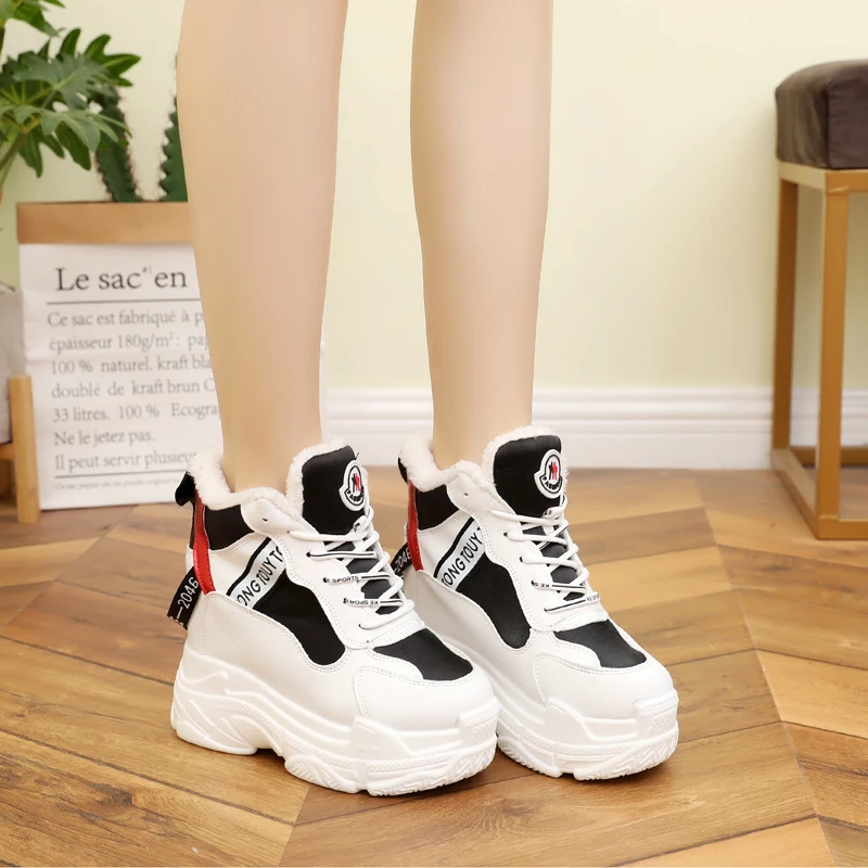 Женские зимние ботинки; кроссовки на платформе; zapatos de mujer; белые сапоги; Брендовая обувь