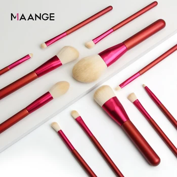 

MAANGE 12 Pcs Professional Makeup Brushes Set Foundation Eyeshadow Lip Eyelash Powder Blending Large Face Brush Makeup Tool Kit