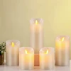 Flameless Wedding Decorative Candles Battery Operated Pillar Real Wax Wick Electric LED Candle Gift Sets with Remote Control ► Photo 3/5