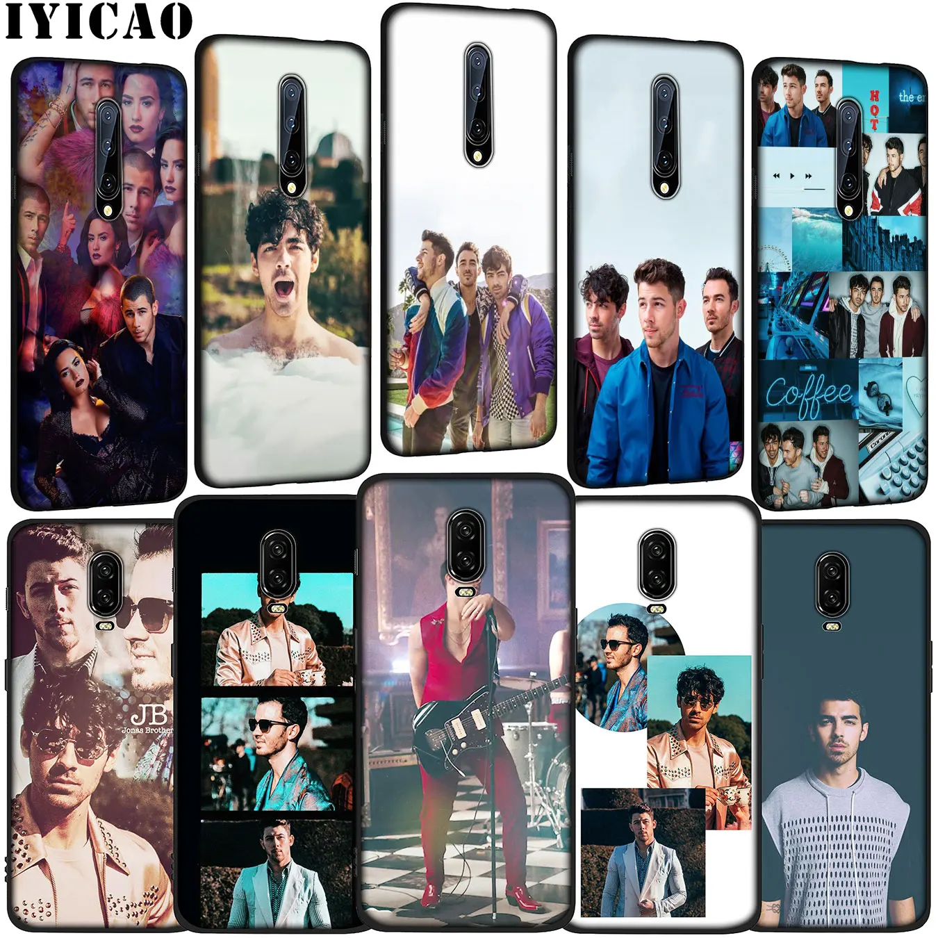 

IYICAO Kevin Joe Nick Jonas Brothers Soft Silicone TPU Black Phone Case for OnePlus 7 Pro 6T 6 5T 5 One Plus 7Pro Cover