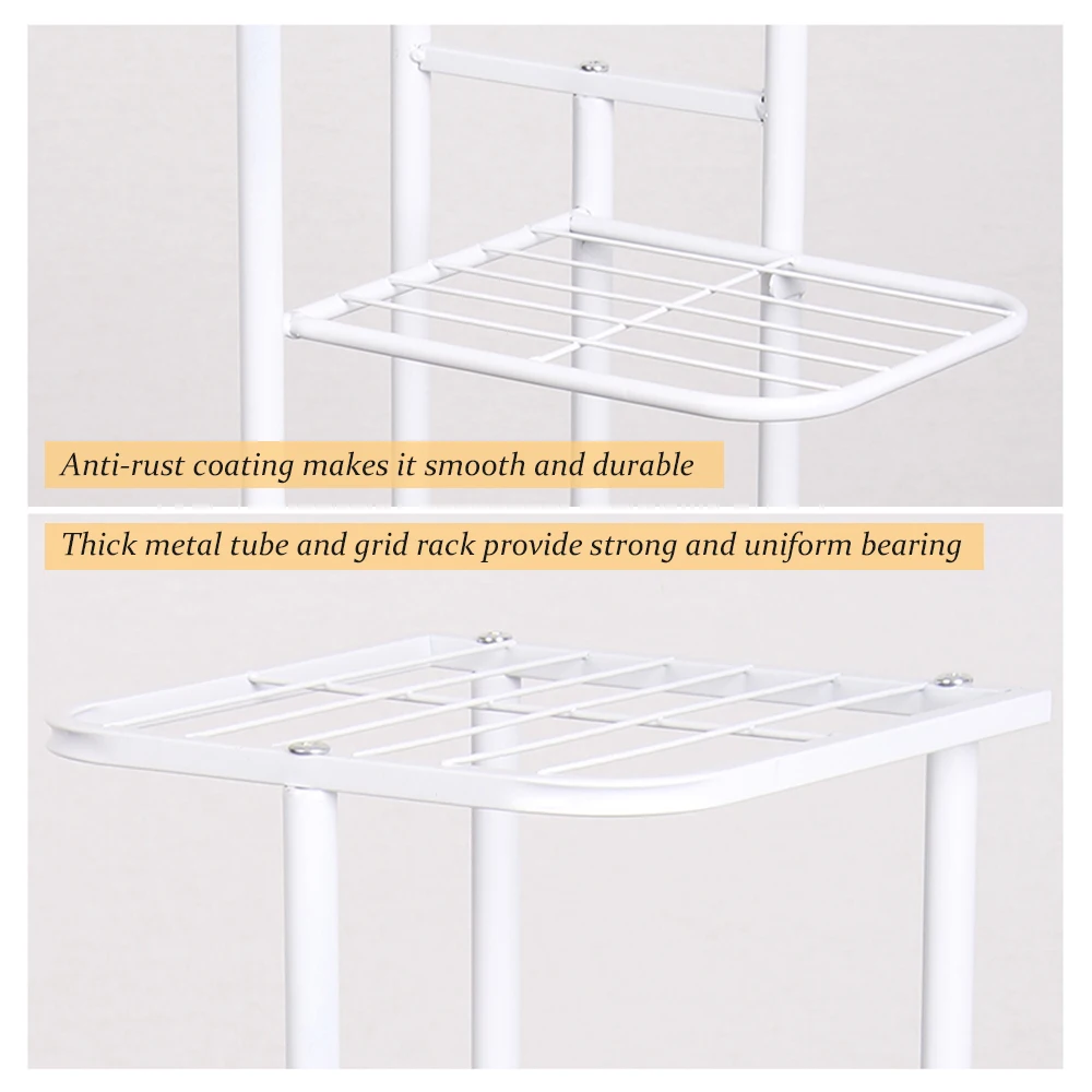 Plant Shelves Iron Potted Flower Plant Stand Rack Multiple Flower Pot Holder Shelf 1pcs Indoor Outdoor Planter Display Organizer
