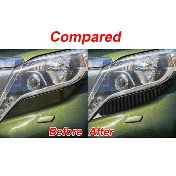 

Replacement Headlight Sticker 2Pcs Carbon Fiber Waterproof Wear-resistant Parts