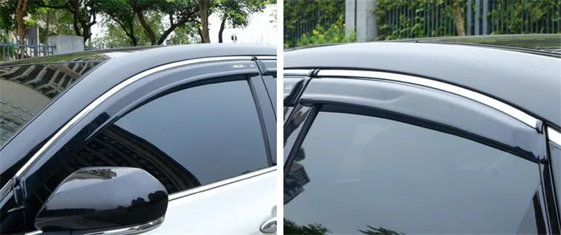 CEYUSOT 4 шт./компл. для оконный козырек Toyota Avalon мм 19 мм 20 мм защита от дождя, окно водонепроницаемый аксессуары с козырьком Avalon Toyota