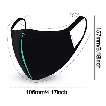 

PM2.5 Filter Reusable Cotton Face Mask Dustproof Anti-Haze 3D Mouth Mask Adult 2XPC