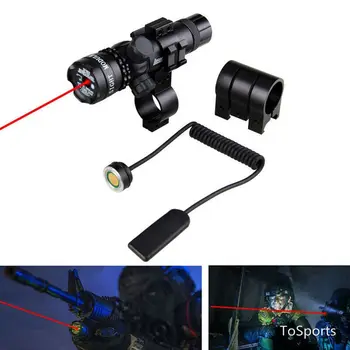 

Green /Red Dot Laser Sight Rail Barrel Scope Sight Mount Remote Pressure Switch For Picatinny Rifle Hunting Powerful Tactical