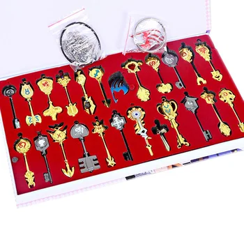 

22pcs/set Anime Figure Fairy Tail Elza Lucy Cosplay Key Keychain Brinquedos Action Figure Collectible Doll Toys