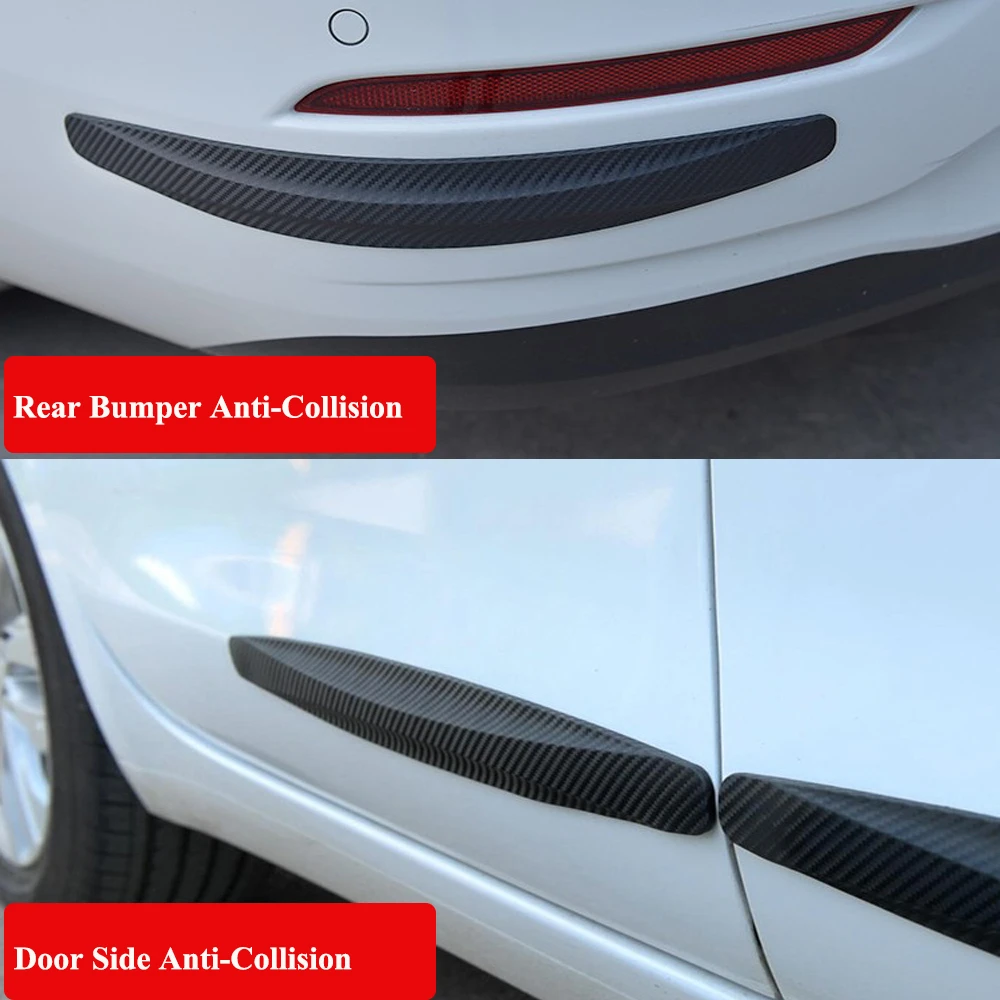 2x Auto Car Bumper Pads PVC Rubber Front Rear Protectors Corner Cover