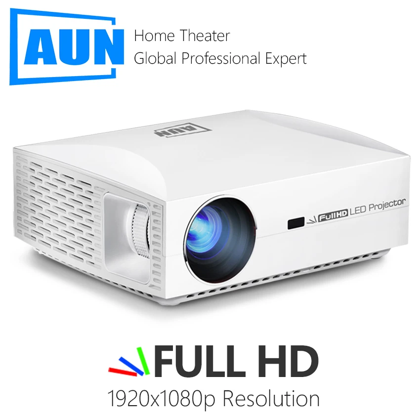 Kaufen AUN LED Projektor F30, 1920x1080P Auflösung. Upgrade 6500 lumen, Mini Volle HD Projektor für heimkino, HDMI 3D beamer