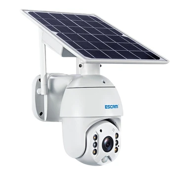 

Escam Qf280 Surveillance Camera, 1080P Outdoor Solar Battery Full Color Night Vision Ip66 Waterproof Wifi Camera