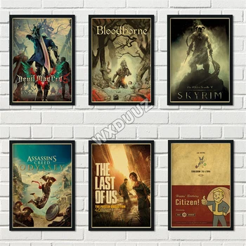 

Classic games Vintage art series decoration Art Decor Home Decor quality Painting posters living Kids Room canvas painting M306