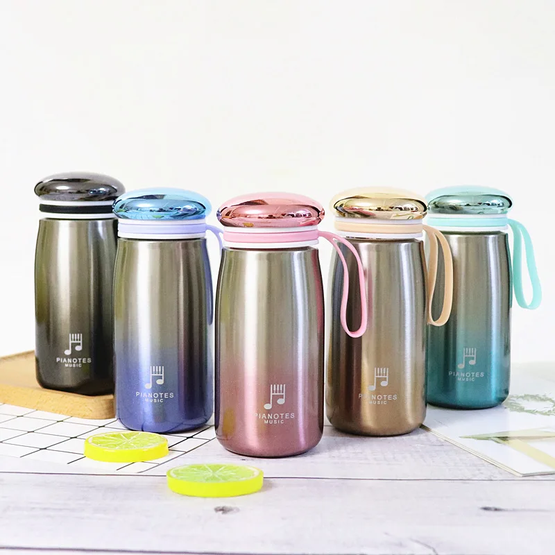 

Creative Insulated Stainless Steel Bottle Student Simple Korean Style Glass Portable Cute Small Cup Gift