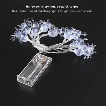 

Garden Decoration String Lights 10 LED Spider Fairy String Light for Outdoor Halloween Thanksgiving Party Christmas