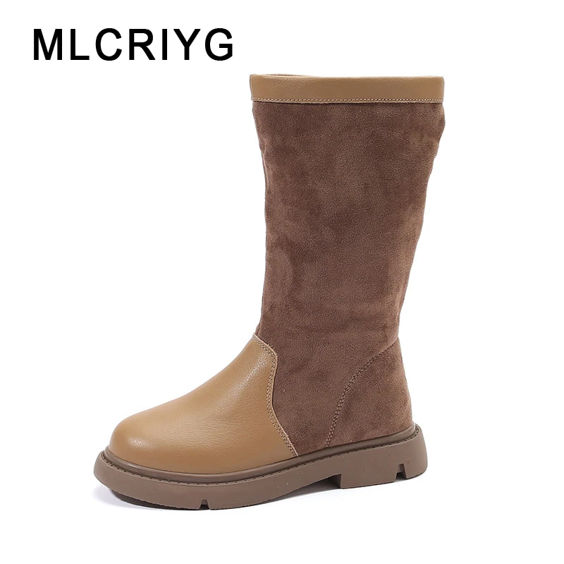 

New Autumn Kids Knee High Boots Children Genuine Leather Shoes Baby Girls Princess Boots Brand Black Boots Fashion Soft Shoes