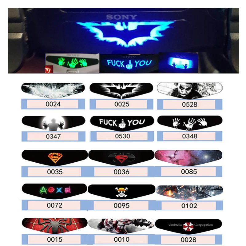 

1 Pair Fashion LED Light Bar Stickers For Playstation 4 Dualshock Led Light Decal PS4 Controller Gamepad Colorful Cover Skin