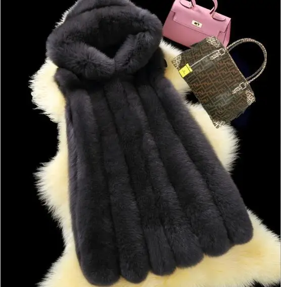 Manteau femme hiver 2019 зимнее женское пальто из искусственного меха жилет меховые жилетки