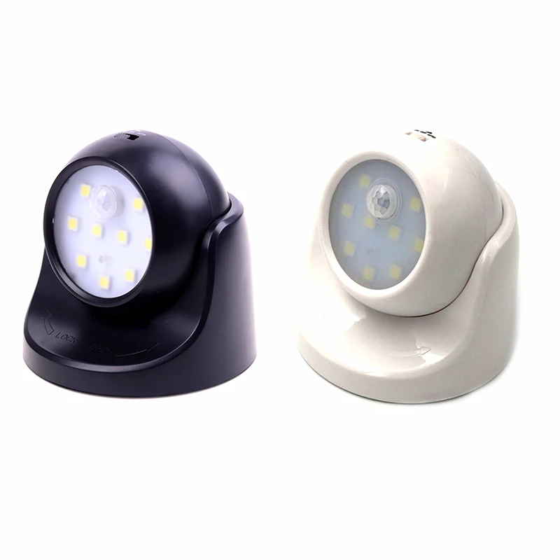 NEW 9 LED PIR Body Motion Sensor Activated Wall Light Night Light Cabinet Automatic Light Lamp Night Emergency Lighting