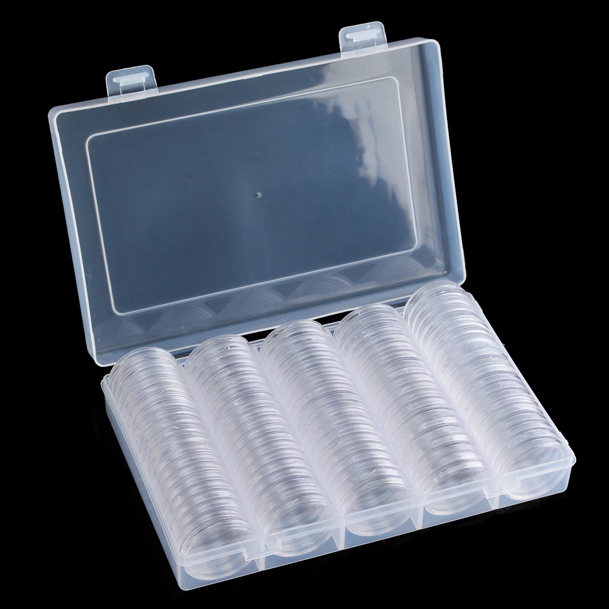 100 шт./кор. прозрачные капсулы для монет контейнеры защита коллектора держатель