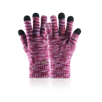 

Trendy Women Men Warm Touch Screen Soft Wool Winter Gloves casual Geometry Warmer Mobile Phone one pairs