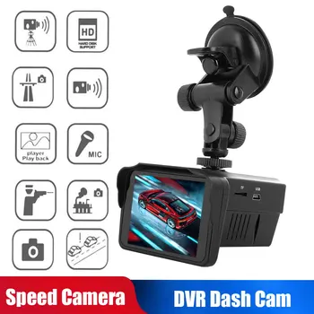 

VEHEMO 2.7 inch HD 1080P Car DVR Camera 140 Degree 2 in 1 Electronic Dog Driving Recorder Radar Speed Test Gravity Sensor