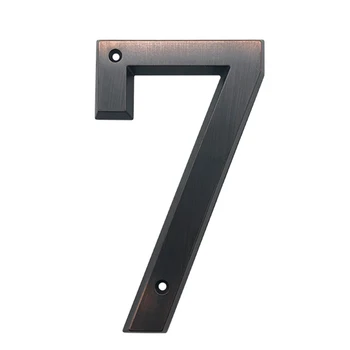 

15cm Big 3D Modern House Number Door Home Address Numbers for House Digital Door Outdoor Sign 6 Inch. #7 Aged Bronze