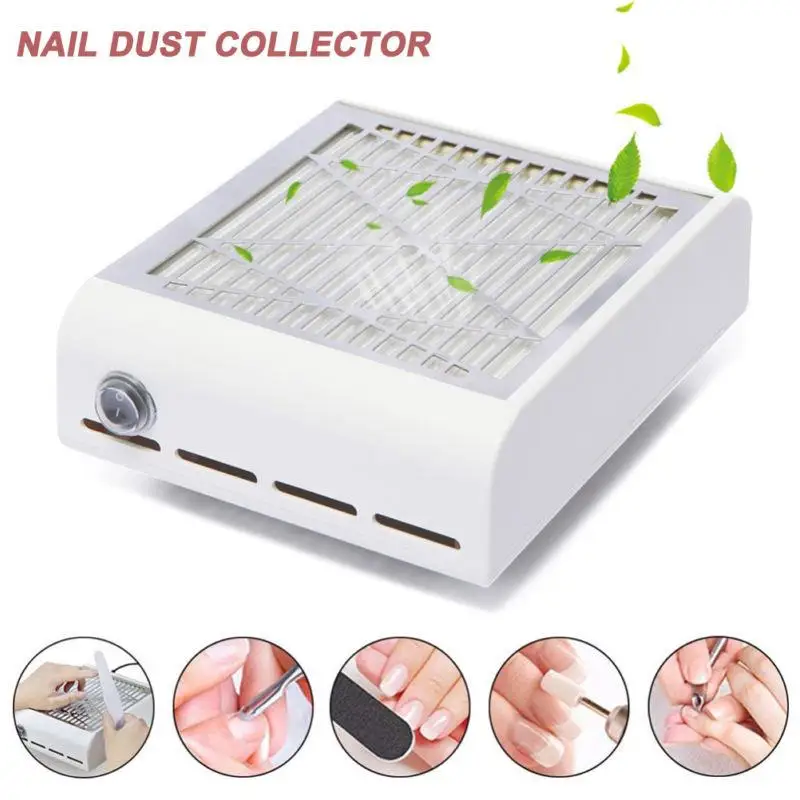 

20.5W Nail Art Salon Suction Dust Collector Desk Dust Machine Vacuum Cleaner Manicure Pedicure Tools with UK Plug