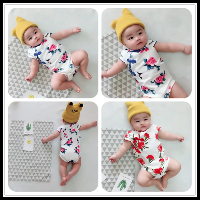 Summer Style Baby Clothes Elegant Baby Girl Romper Cheongsam Bebe Costume Floral Print Infant Jumpsuit Newborn Outfit Bebe Baby Rompers Aliexpress