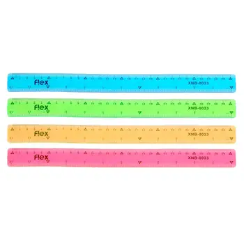 

Soft 30cm Ruler Multicolour Flexible Creative Stationery Rule School Supply M17F