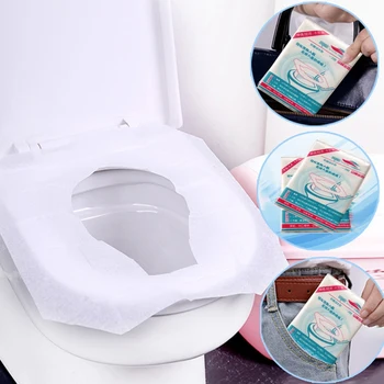 

Hot 150Pcs Portable Hygienic Disposable Toilet Seat Cover Mat Waterproof Toilet Paper Pad Anti-Bacterial Healthy Paper Pad