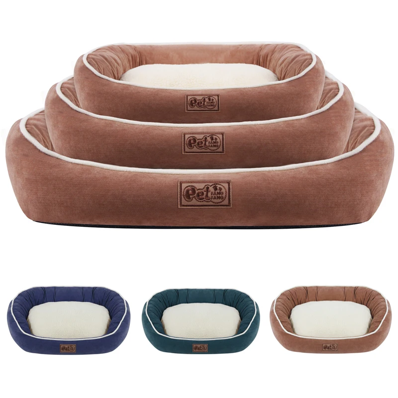 

Autumn Winter Warm Pet Kennel Removable Washable Pet Sleeping Sofa Bed Dog Nest For Dogs Cats Lamb Velvet Dog Mattress Cats Nest