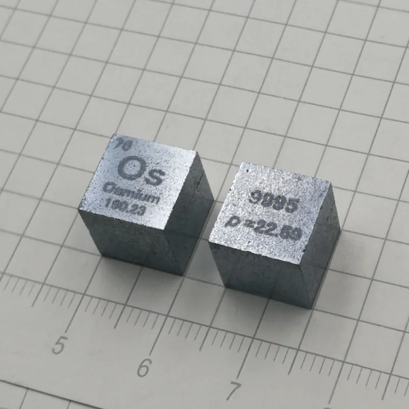 Благородный металл 10 мм Osmium куб высокой чистоты Os блок плотности самая твердая сталь в коллекции элементов природы