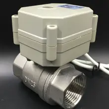 Пружинный возвратный BSP/NPT 1 ''полный порт нормально открытый/закрытый электрический шаровой клапан TF25-S2-C SS304 DN25 AC110-230V 2 провода