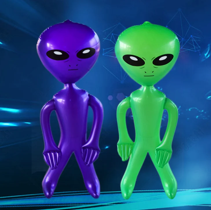 UFO ET PVC Alien Inflatable Doll Adult Child Toy Halloween Horror Christmas Birthday Party Novelty Treasures Outer Space Party 5