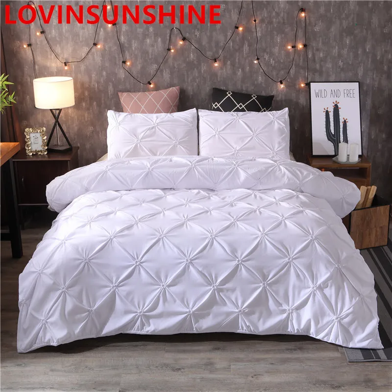 Luxury Duvet Cover Set Queen King Size Pinch Pleat Brief Bedding Sets Comforter Cover Pillow cases