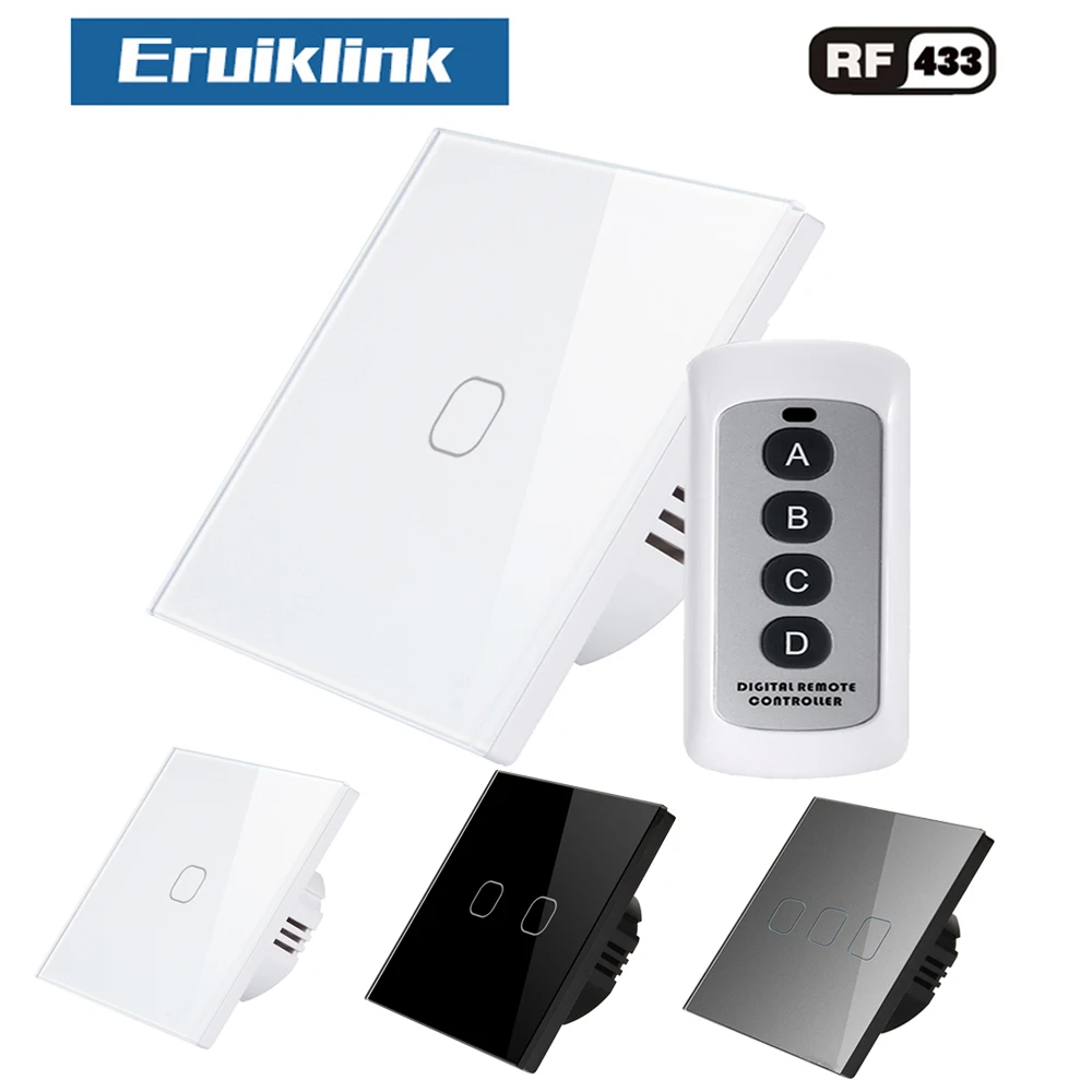 Сенсорный выключатель Eruiklink стандарт ЕС/Великобритании сенсорный с