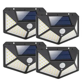 

Outdoor 100LED Solar Motion Sensor Wall Light Waterproof Courtyard Security Lamp High Color Rendering Long Service Life
