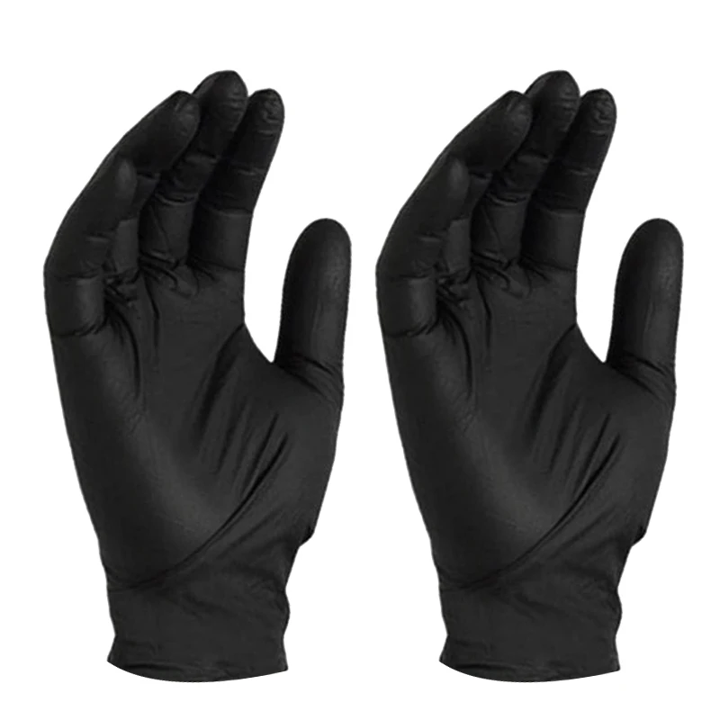 

Household Cleaning Washing Gloves 500Pcs Disposable Black Gloves Laboratory Nail Art L Tattoo Anti-Static Gloves