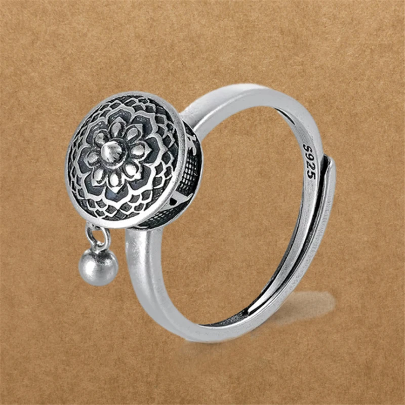 2020 Hot Sale Mantra Buddhism Om Mani Padme Hum Finger Rings Letters Lucky Religion Amulet
