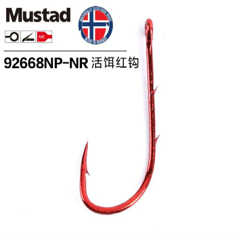 Original Mustad Hooks Live Bait Casting Fishing Hook 92668 High Carbon  Steel Barbed Hook Wedkarstwo Anzol Anzuelos De Pesca - AliExpress