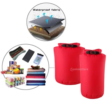 

2 Pcs Waterproof Dry Bag Fishing Kayak Floating Camping Storage Pack 6L+12L