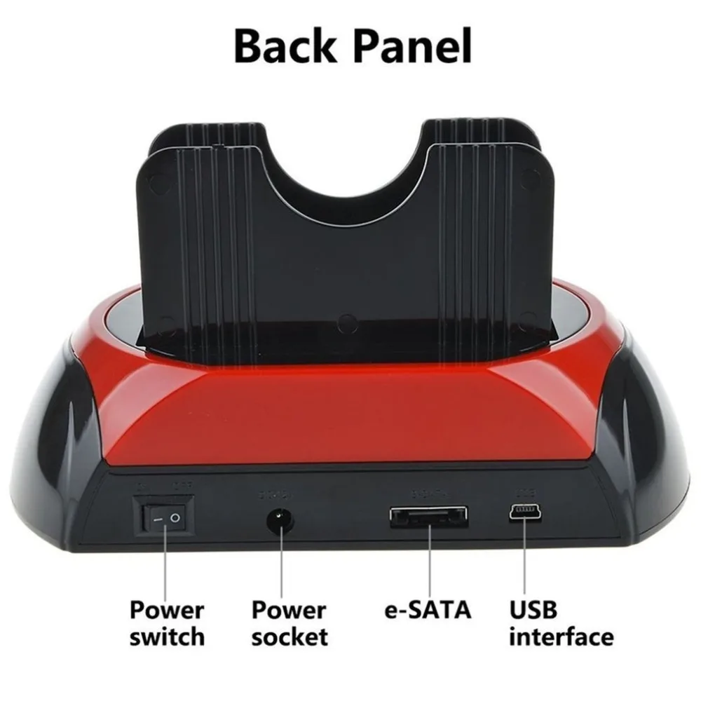 Multifunctional HDD Docking Station Dual USB 2.0 2.5/ 3.5 Inch IDE SATA External HDD Box Hard Disk Drive Enclosure Card Reader