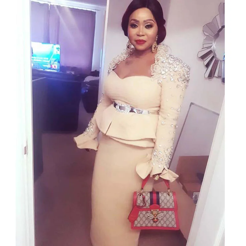 

Ruffled Pegs Dress Party Wedding African Women Dress Summer Fall Space Layer Fungus Lace Waist Long Sleeve Long Bag Hip Dress