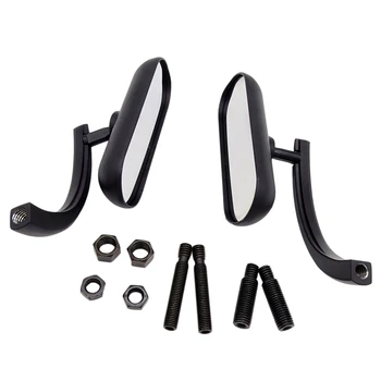 

1 Pair Motorcycles Mini Oval Rearview Mirror Motor Rear View Mirror End Side Mirrors for Harley Dyna Street Glide Sportster