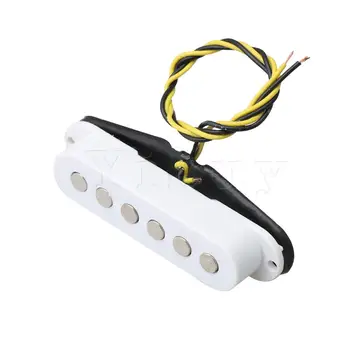 

Yibuy SPFC63 Electric Guitars Single Coil Pickup 50mm with White Cover