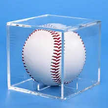 Sturdy  Exquisite Baseball Square Display Case Lightweight Display Holder Build-in Display Stand   for Baseball Fans