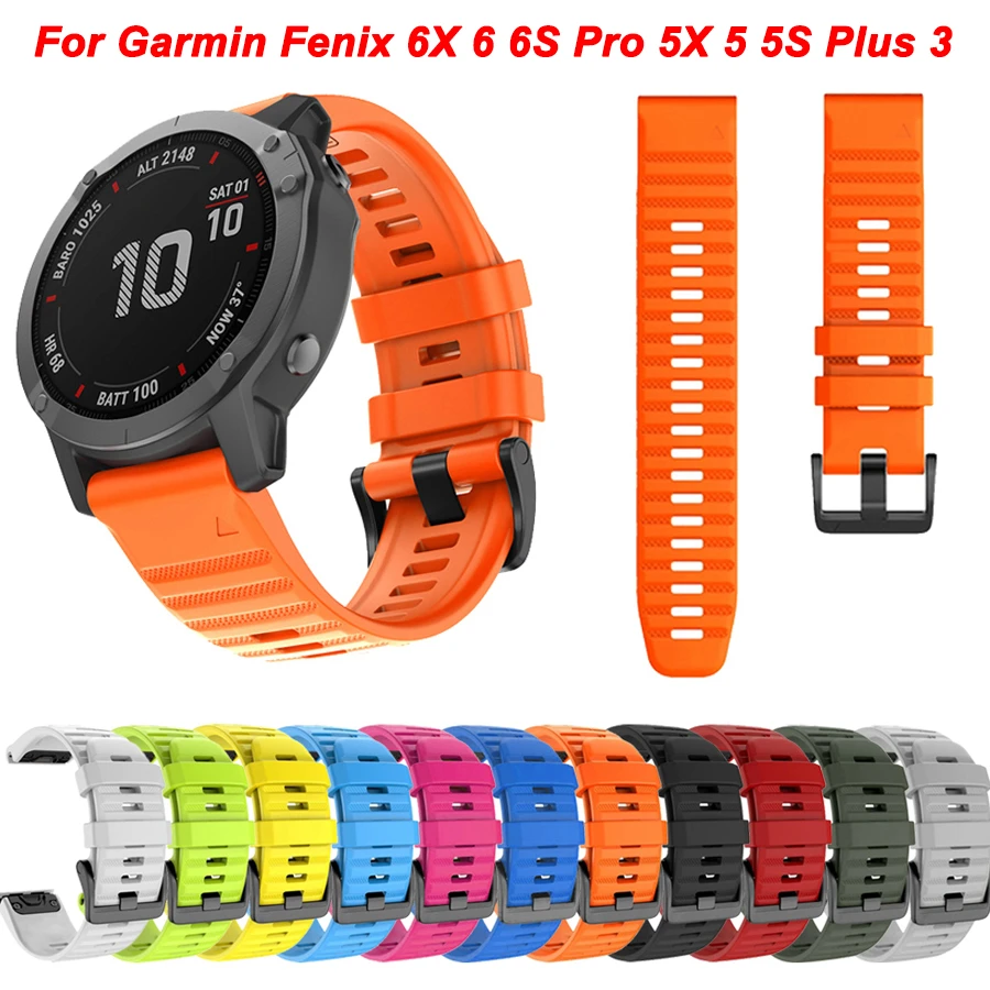 Bracelet En Silicone 26mm Pour Garmin Fenix 8/Tactix 8 - Confortable Et Respirant, 16 Couleurs